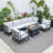 6 - Person Modular Patio Conversation Sets with Cushions-70965501