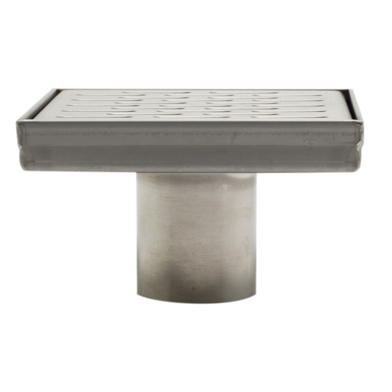 5.25'' Square Silver Stainless Steel Shower Drain