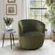 Graclynn Velvet Swivel Barrel Chair