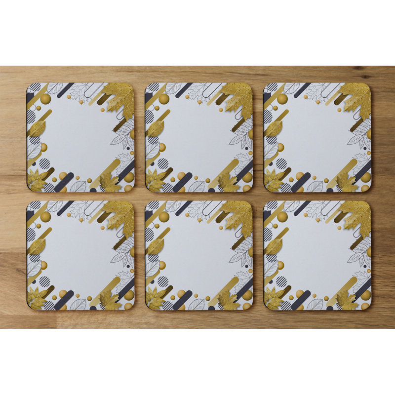 Square 6 Piece Coaster Set