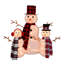 Ensemble de 3 décorations extérieures de Noël en forme de bonhomme de neige 35 po