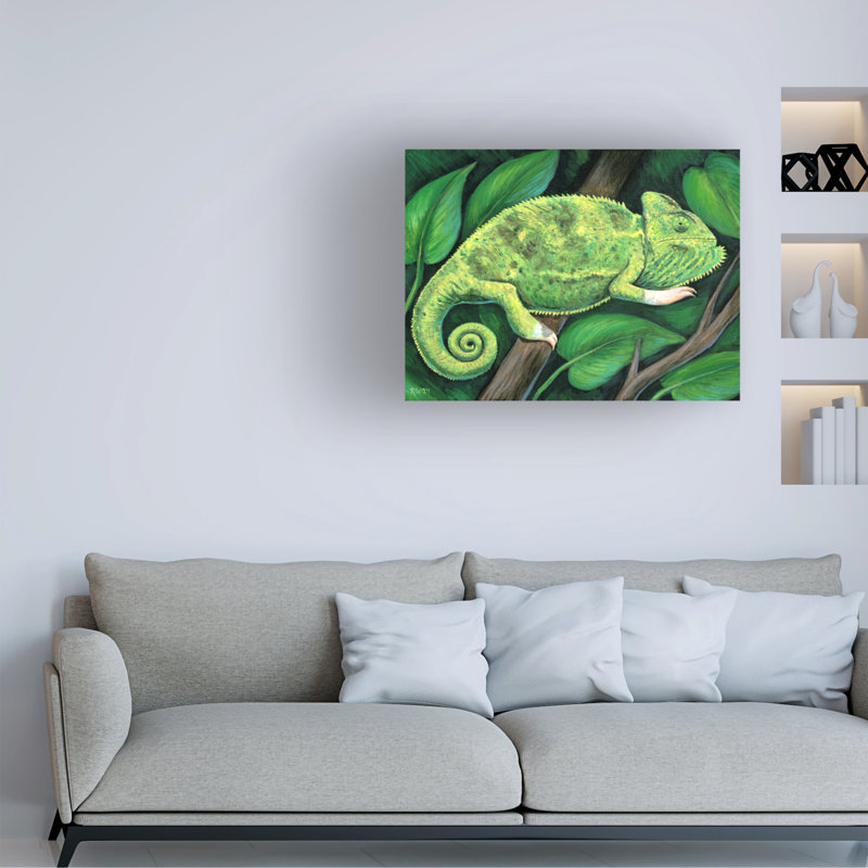 Art sur toile, camouflage par Rebecca Wang, H 14 po x l 19 po