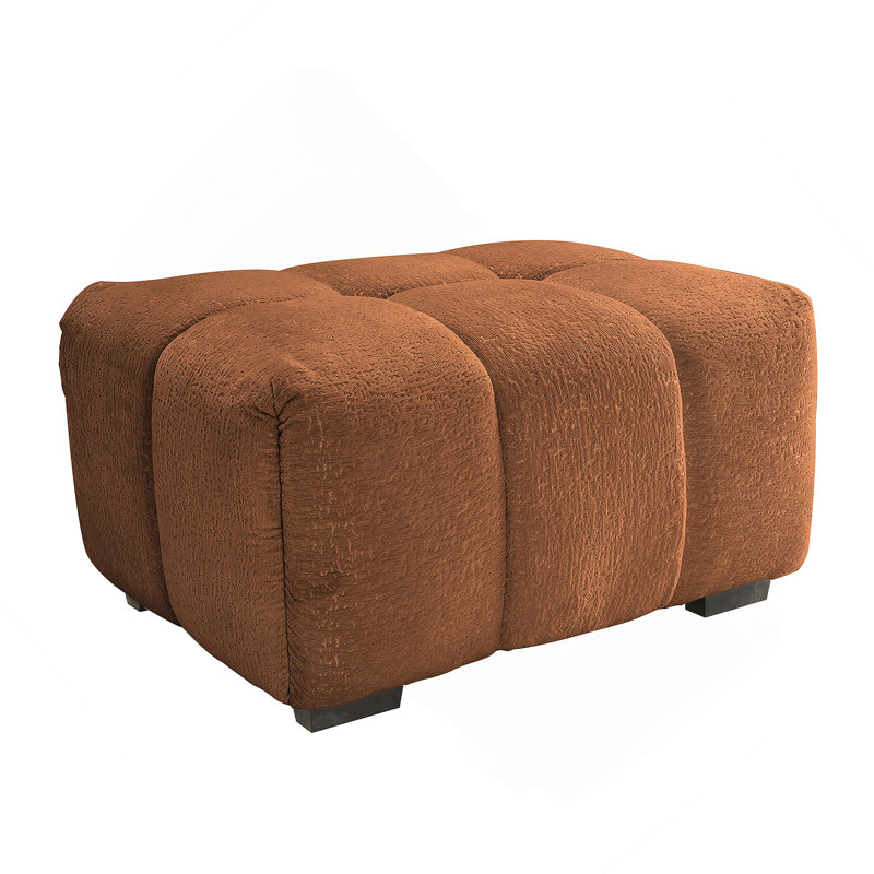 33 Sofas Burnt Orange Chenille - Ottoman, Burnt Orange