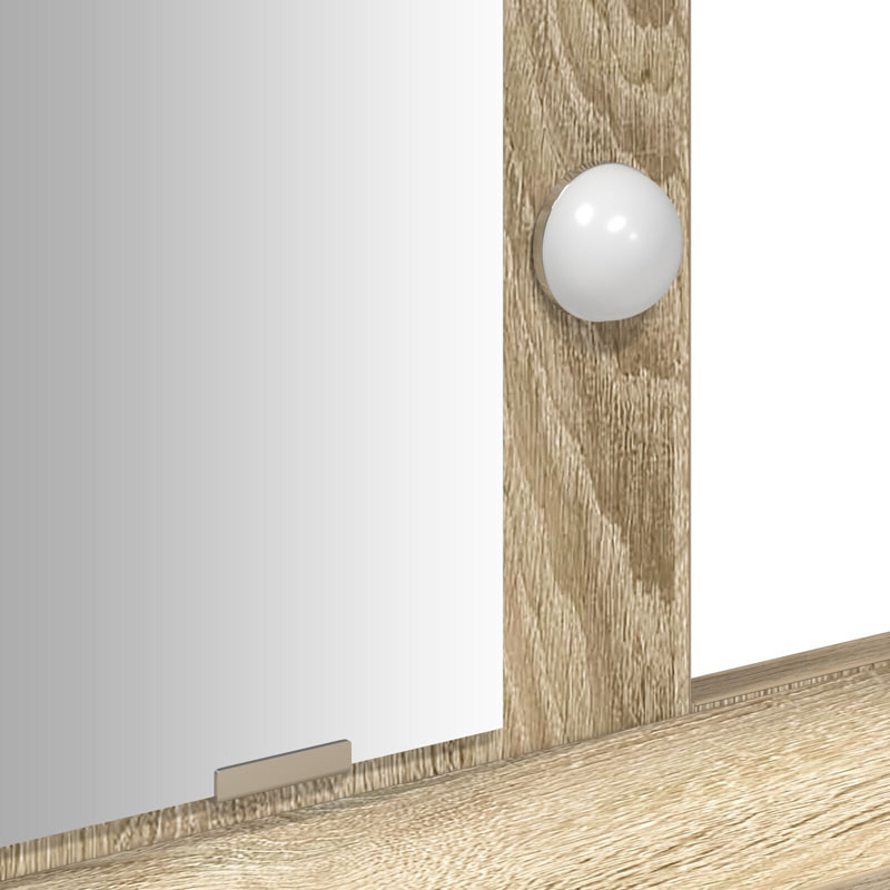 Particle Board 79 X 41 X 140 Cm Mirror, Sonoma Oak