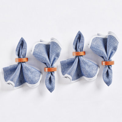 Giselle Scallop Edge - 100% Pure Linen Placemats