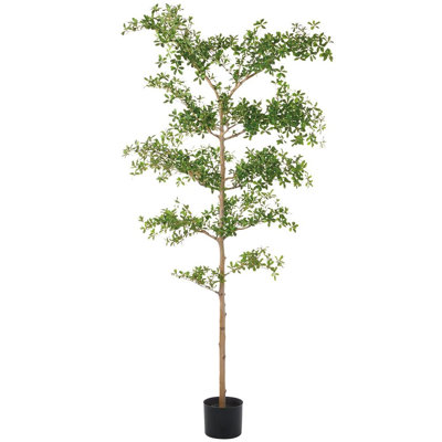 8 Ft Artificial Shady Lady Tree With Shapeable Trunk – Lifelike Faux Indoor Floor Plant For Home Or Office Décor