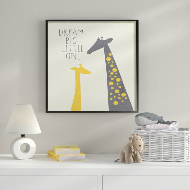 «Dream Big Little One», art sur toile, H 11 po x l 14 po, Giclée encadrée noir minuit