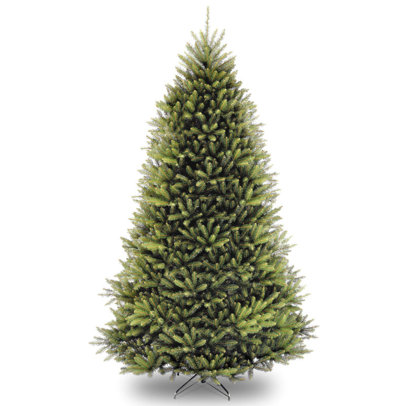 Artificial Full Christmas Tree, Green, Fir, Includes Stand,  	9'