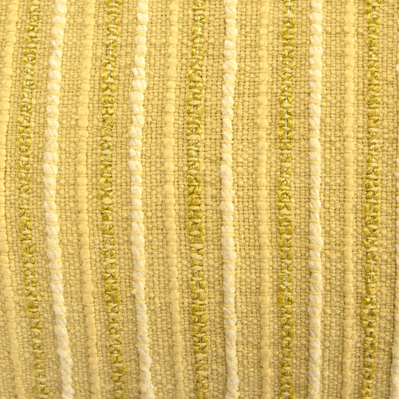 Leifsson Striped Cotton Lumbar Throw Pillow, Yellow