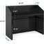 Bureau de réception 47 po noir moderne avec comptoir (sans la chaise)-210730684