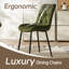 Tufted Velvet Dining Chair with Curved Back and Metal Legs, Set of 2-913357384
