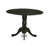 3 Piece Dining Table Set for Small Spaces Contains a Round Dining Room Table with Dropleaf and 2 Wood Seat Chairs, 42x42 Inch, Black-526674688-434990089
