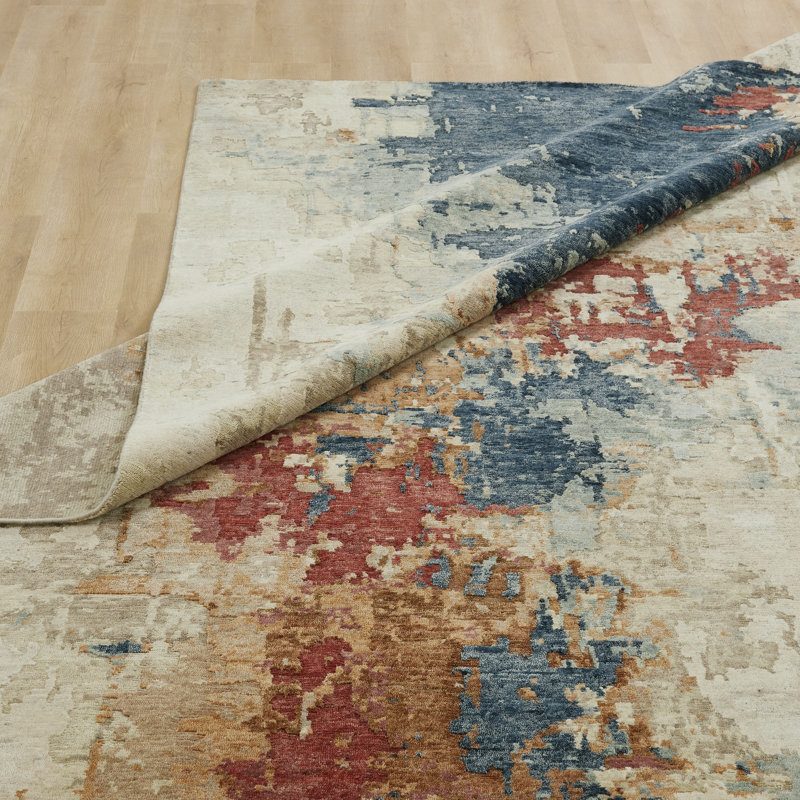 Solaris Ember Cascade Hand-Knotted Wool Area Rug, Rectangle 8' x 10'