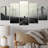 Wind Turbines Elemental Forces III - Wind Turbines Wall Decor - 5 Panels