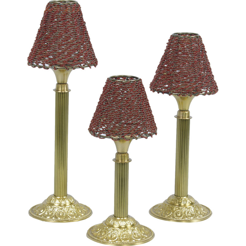 Brass/ Bead Candlesticks