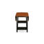 L'ensemble de table de cuisine 3 pièces pour petits espaces comprend une table de salle à manger ronde avec Dropleaf et des tablettes et 2 chaises en bois massif, noir et cerise-109867205-106903247-106903244