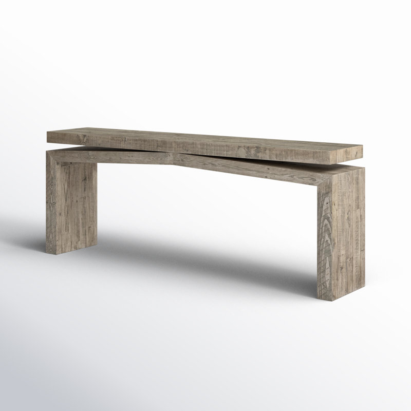 Matthes Solid Wood Console Table, 30.75" H x 78.75" W x 15" D, Weathered Wheat
