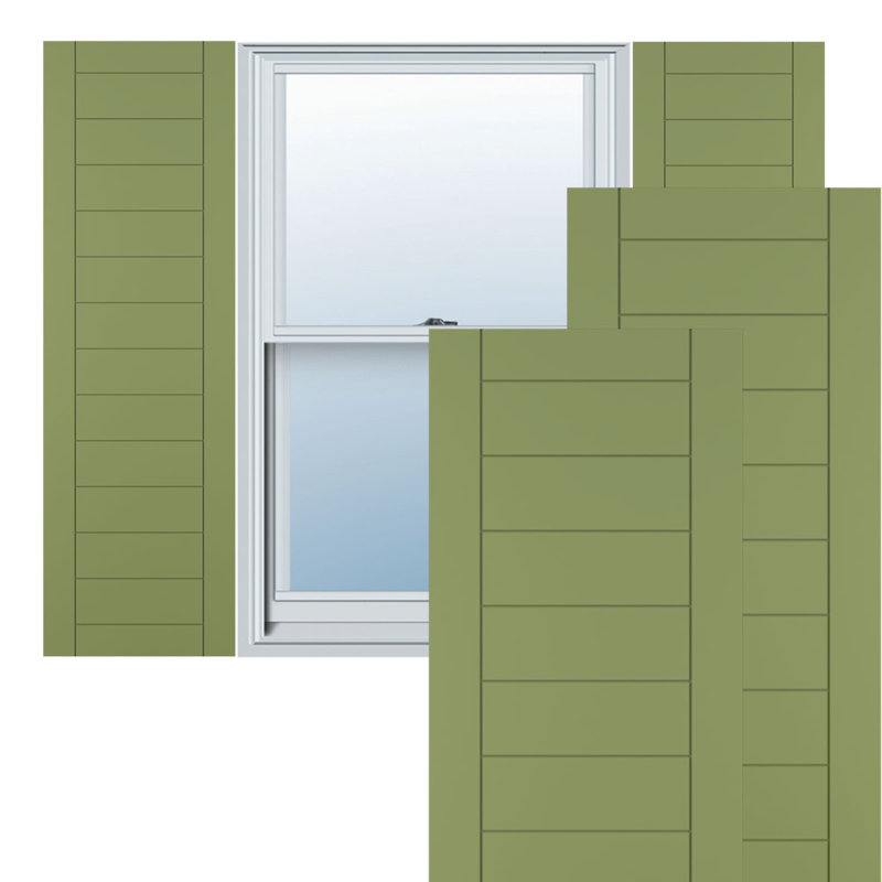 Volets à fixation fixe en PVC True Fit, Vert mousse, H 73 po, L 18 po