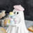 9.75"H Halloween Polyresin Ghost with Macarons Table Decor