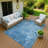 Machine Washable Indoor/Outdoor Derrick ACN2224 Floral Rug-471900279