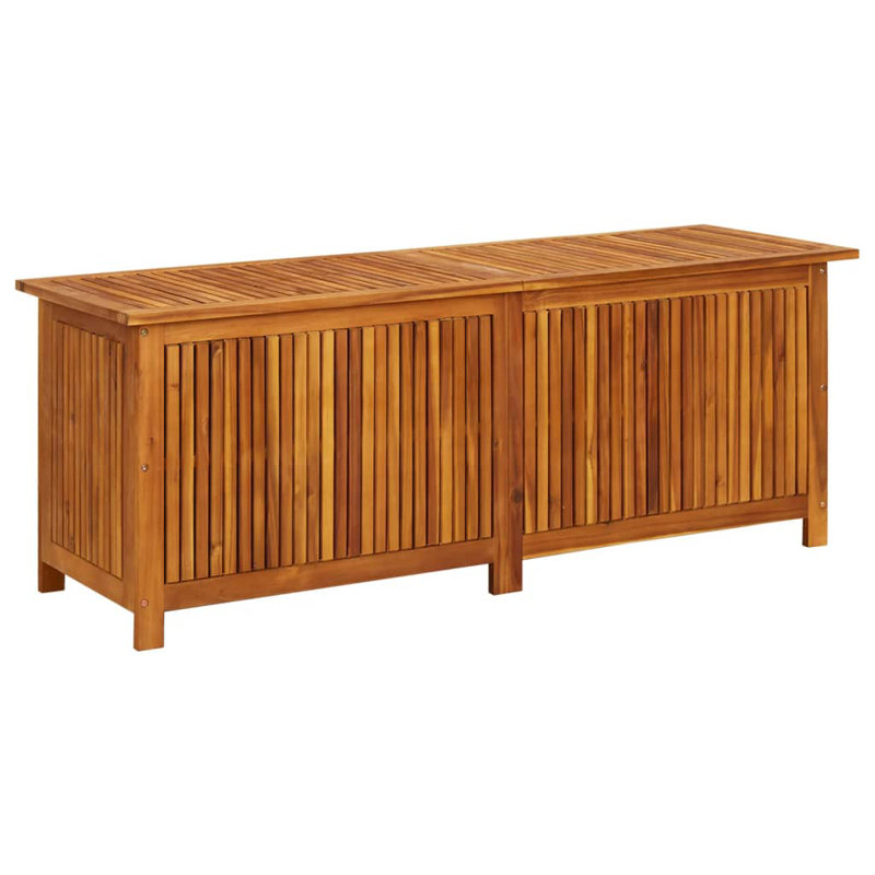 Acacia Wood Outdoor Deck Storage Box with Gas Lifts