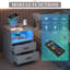 2 Drawer Bedside Table with Charging Station and Human Sensor Light-126012810