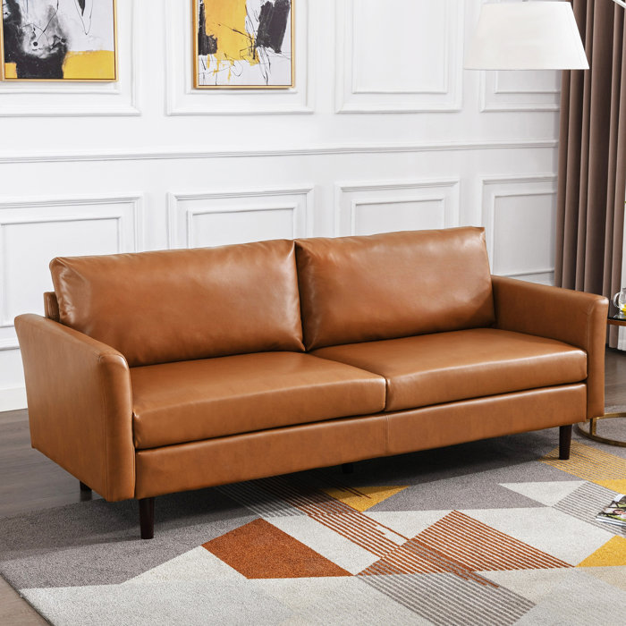 Latitude Run® Louvre 80.3'' Vegan Leather Sofa & Reviews | Wayfair