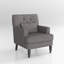 Fauteuil club capitonné à boutons l 29 po avec garniture cloutée Arnice-1221311102