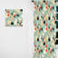 Coral and Blue Elegant Polka Dots Bliss - Rideau abstrait - Rideau obscurcissant - 1 panneau-107596585