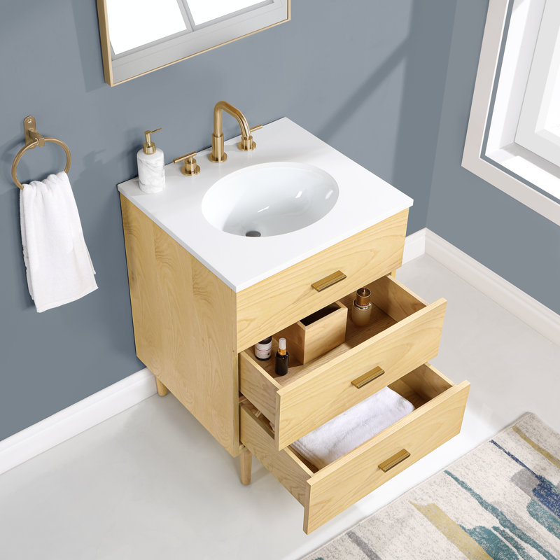 Boyle 24'' Single Bathroom Vanity, Gold