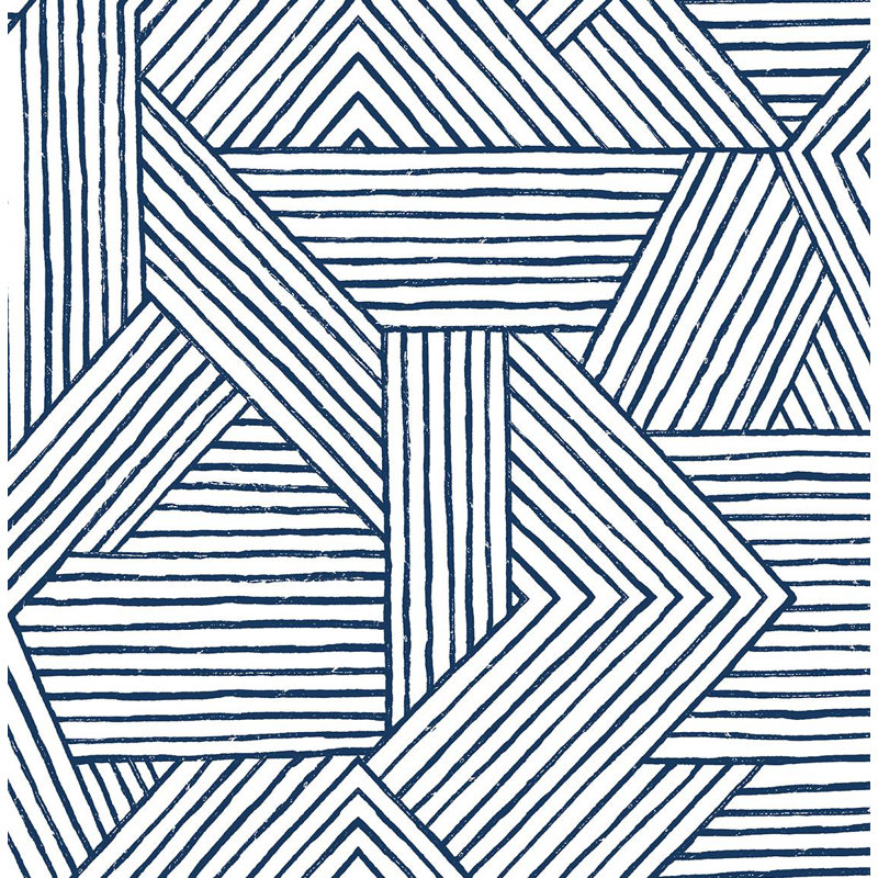 Vinyl Peel & Stick Wallpaper Roll, Navy Blue