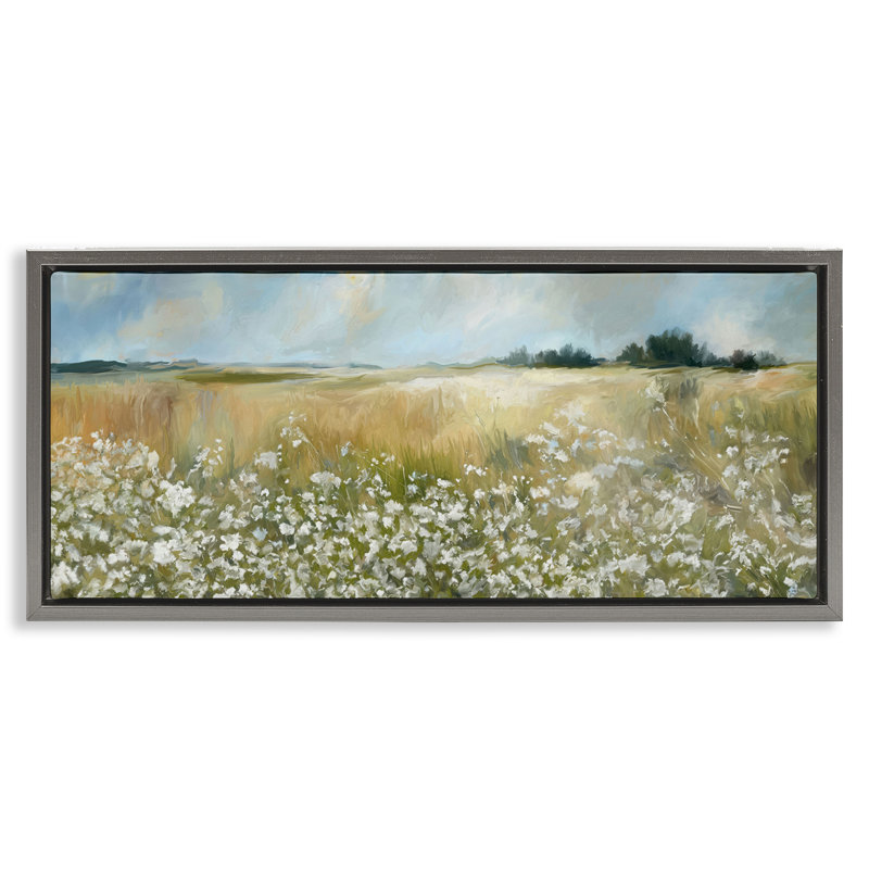 Art panoramique sur toile encadrée, "Prairie panoramique" par Ramona Murdock, H 11 po x l 25 po