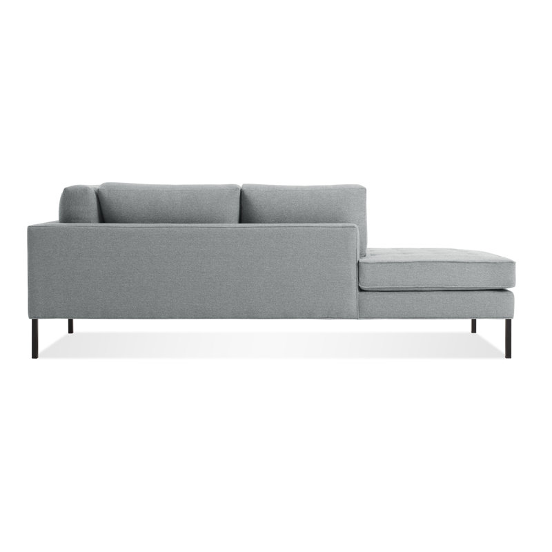 Paramount Chaise Lounge, Sanford Ceramic Crossweave, Metal, Left Hand Facing
