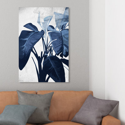 Floral and Botanical Blue Lover, Tropical Blue - impression d'art graphique