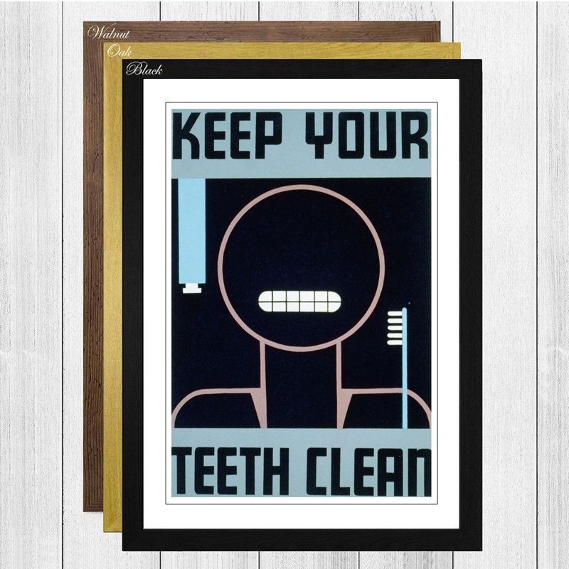Single Picture Frame Print, Black