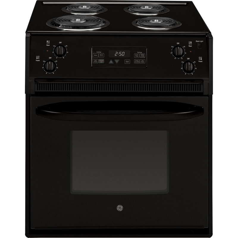27" 3 cu. ft Drop-In Electric Range, Black