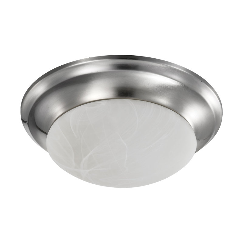 19 W - 11 po - Luminaire encastré à DEL Twist & Lock - À intensité variable - Nickel brossé - Verre givré