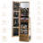 360° Rotating Jewelry Armoire with Full Length Mirror, LED Lighted Vanity Station with Foldable Shelf-481998916