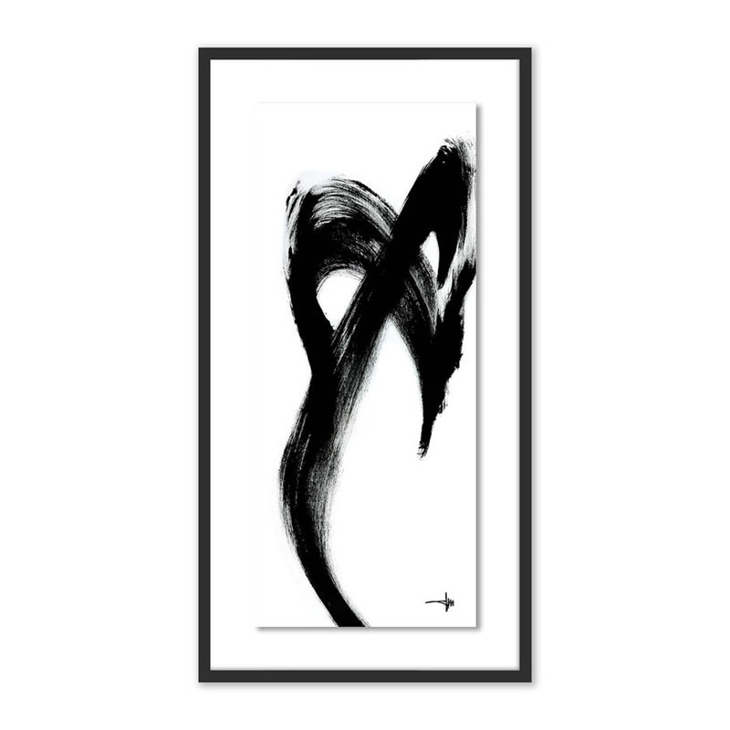 Phoenix Print by Johan Gert Manschot, Black, 40" H x 21" W x 2.5" D