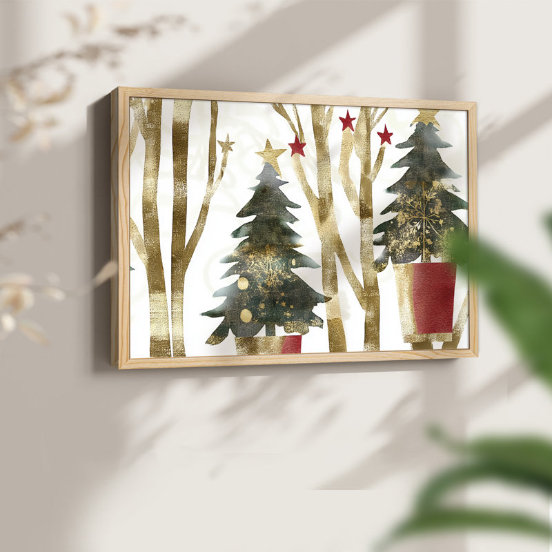 Chirstmas Art-DXLVI -Framed Print - Restickable, H 22 po x l 28 po, Naturel