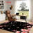 Large Area Rug, Pink Cherry Blossom Floral Pattern, Machine Washable Non Slip, Indoor Decor for Living Room Bedroom Entryway Front Door Kitchen Balcony Apartment Cozy Home-129037030