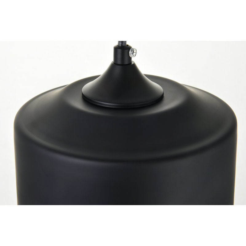 Chamberland 1 - Light Single Pendant, 11" H x 7.1" W x 7.1" D, Black