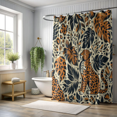 Classic Leopard Spots - 1 Piece Standard Shower Curtain