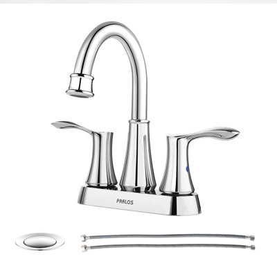 Centerset 2-handle Bathroom Faucet with Drain Assembly