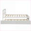 Structure de lit simple en bois de pin avec lit gigogne, sans sommier, blanc pour la chambre à coucher-506784690