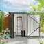 Remise de rangement en métal avec rangement et assemblage pour deux personnes requis Lean-To 3,3 x 3,4 pi