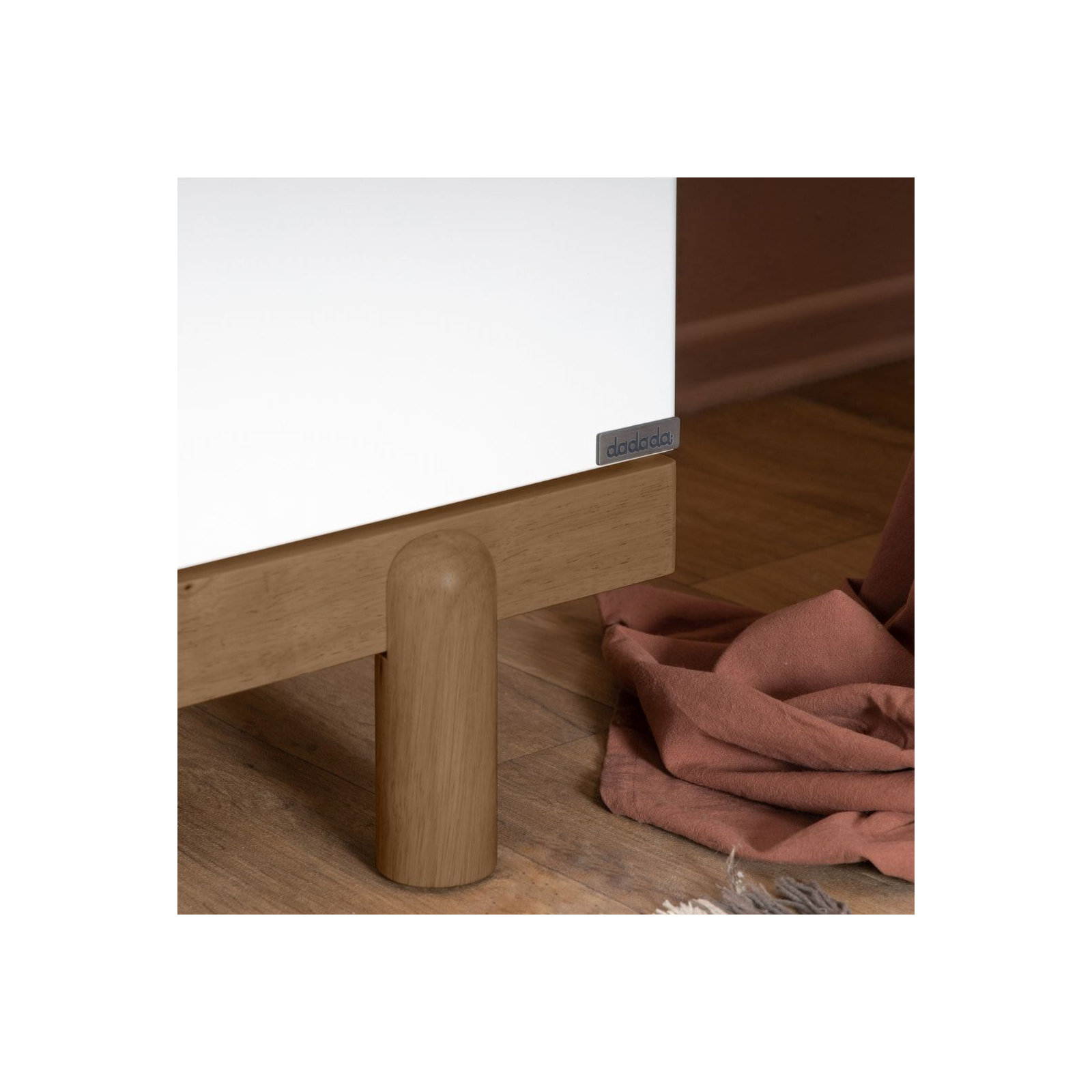 Bliss 6-Drawer Dresser, White/Walnut