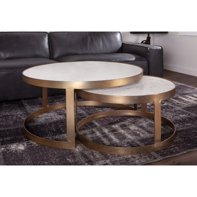 Eveanna Marble Top Nesting Coffee Table