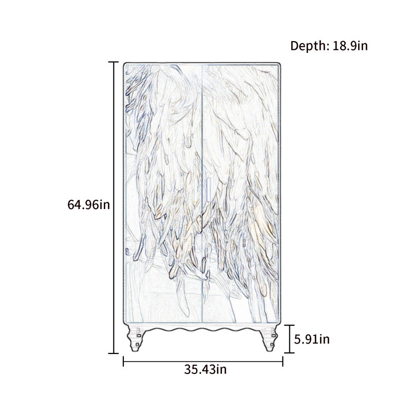 Garde-robe moderne pour chambre double, Brun / blanc ivoire