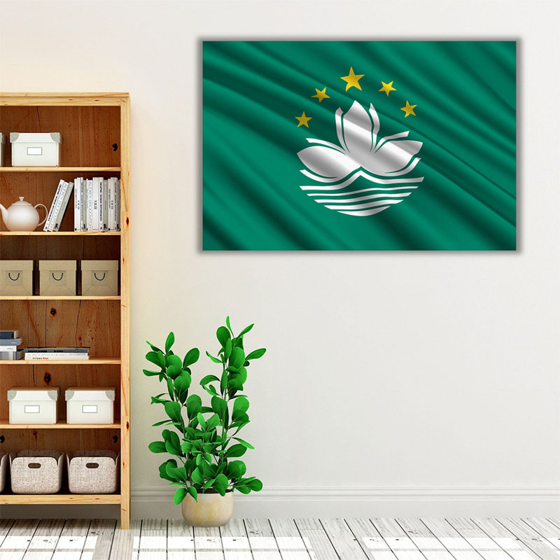 «Macau Flag Waving», reproduction d'art sur toile, H 20 po x l 30 po